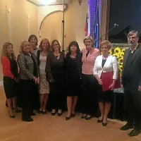 Z Bogdano Borota (druga z desne) so se veselili tudi 
sodelavci s Pedagoške fakultete Univerze na Primorskem.