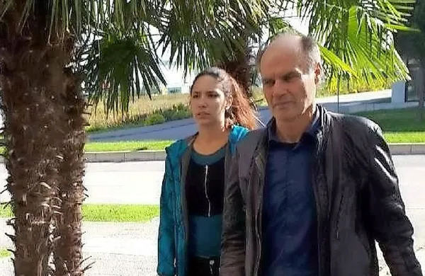 Rektor Dragan Marušič ob včerajšnjem prihodu na sodišče