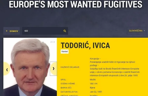 Ivica Todorić je bil na seznamu najbolj iskanih oseb v 
Evropi.