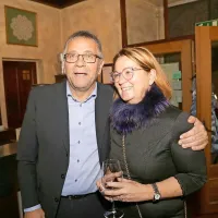 Direktorico šempetrske bolnišnice Natašo Fikfak smo v 
objektiv ujeli v družbi  direktorja družbe Vodovodi in kanalizacija Mirana Lovriča.