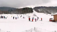S teptalcem urejeno pobočje nad središčem kraja je minuli 
konec tedna pritegnilo veliko sankačev in nekaj smučarjev.