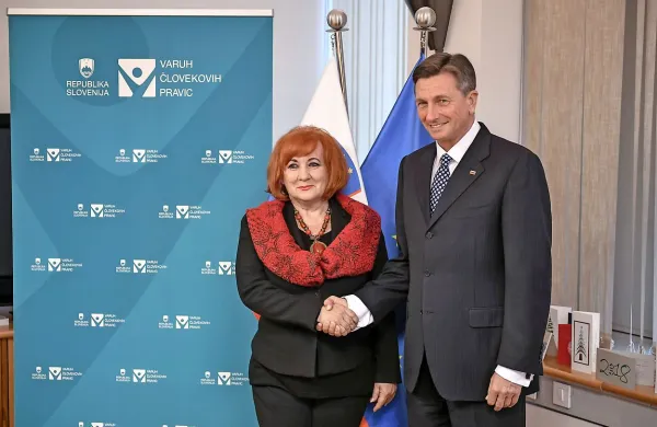 Vlasta Nussdorfer in predsednik Borut Pahor