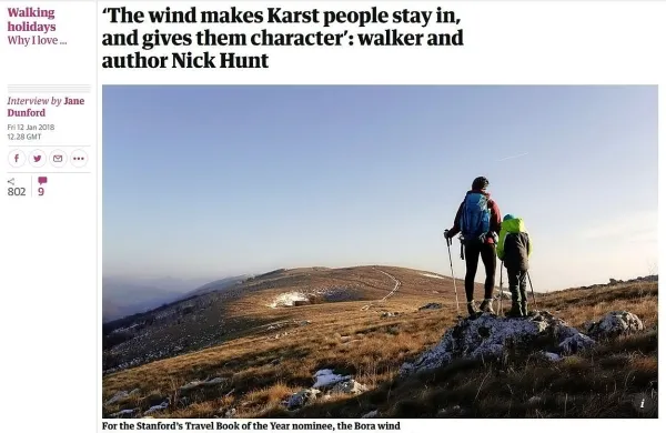 Nick Hunt v časniku The Guardian piše o  Krasu.