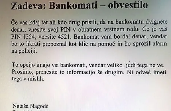 Po družbenih omrežjih je krožilo zgornje obvestilo.