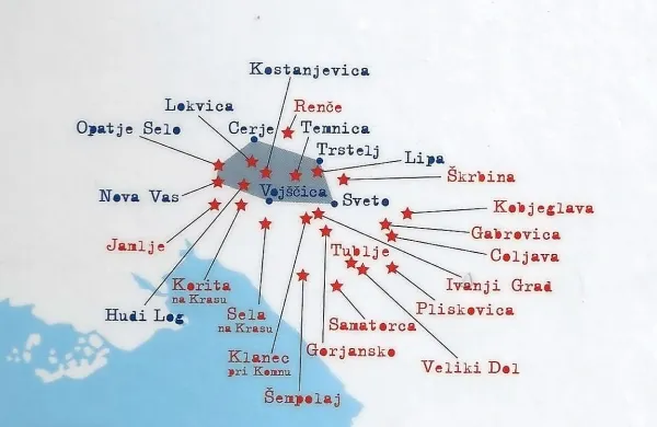 Del naslovnice knjige, ki govori o jugoslovanskih vojakih v 
coni A po drugi svetovni vojni.