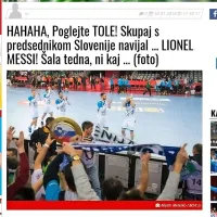 Naslov na spletnem portalu časnika Ekipa