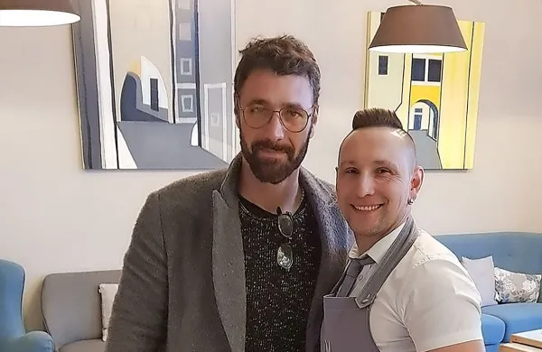Raoul Bova se je v soboto ustavil v koprski restavraciji 
Capra.