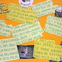 V koprskem dnevnem centru je polno plakatov, na katerih so 
mladi zapisali svoje želje, pričakovanja, upanja, uspehe ...