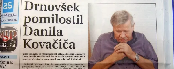 Danilo Kovačič novici o pomilostitvi sprva ni verjel, saj je ni 
pričakoval.