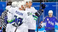 Slovenska hokejska reprezentanca je na OI v Pjongčangu do zdaj 
prišla do dveh zmag. 