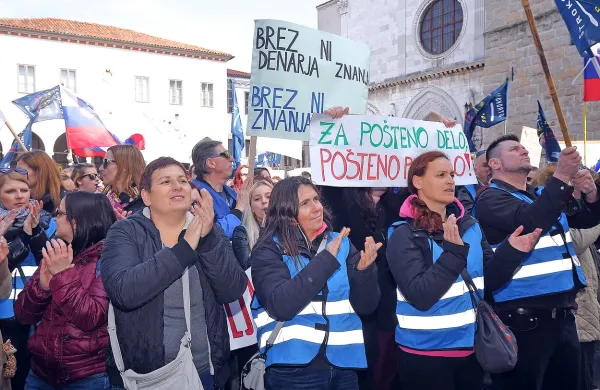 Protest učiteljev minulo sredo v Kopru