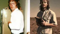 David Koresh (levo) in Taylor Kitsch po preobrazbi.

