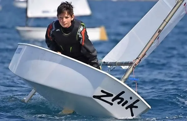 Luka Zabukovec, zmagovalec mednarodne velikonočne preizkušnje v Portorožu.