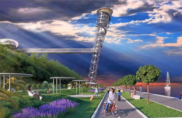 Najbolj prepričljivo arhitekturno rešitev za dvigalo je pripravil 
tandem Sandi Pirš in Massimiliano Fuksas. 