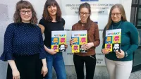 Uredniški odbor Artepakta sestavljajo (z leve) Anika Velišček, Ana 
Cukjati, Lionella Costantini in Mateja Konič.