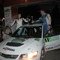  Za točke slovenskega prvenstva je bila tretja še ena idrijska 
posadka Darko Peljhan -   Anja Verbič (Mitsubishi Lancer EVO IX).