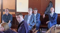 Franc Krašovec, Zorko Kenda, Dario Šik in Vladimir Bukvič se na 
začetku sojenja minuli četrtek še niso zagovarjali, napovedali so, 
da bodo to storili ob koncu dokaznega postopka.