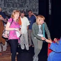 Manca Ko&scaron;ir, gostja intervjuja na odru