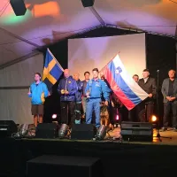  V disciplini kolesarjenja s  psom sta srebro osvojila Tomaž 
Dražumerič iz Celja in njegov triletni belgijski ovčar Gringo.