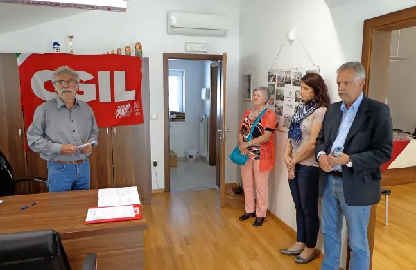 Predsednik Patronata INCA Sloveija Jadran Čalija (levo) upa, da bo pisarna v Ilirski Bistrici zaživela. 