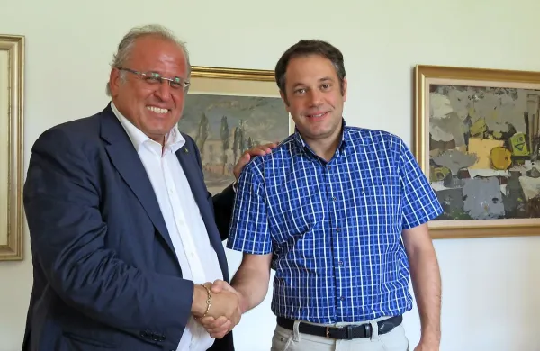 Rodolfo Ziberna (levo) in Matej Arčon bosta otvorila nocojšnje 
srečanje.