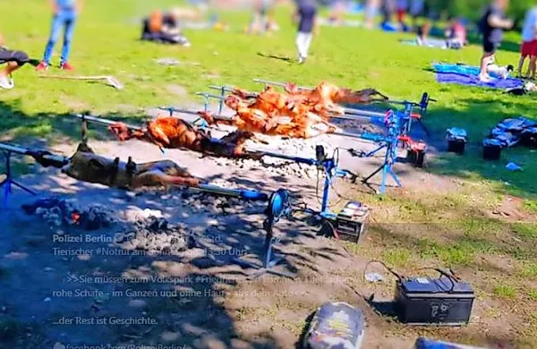 Fotografija piknika, ki jo je objavila berlinska policija.