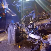 Najprej v drevo, nato &scaron;e čelno v drugega voznika