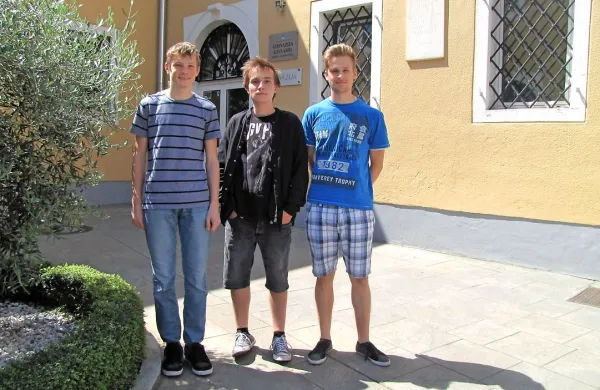 Z leve:  Jan Malej, Aljaž Kravanja in Aljoša Koren

