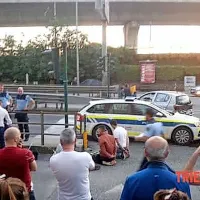 Filmska akcija slovenske policije se je končala s trčenjem v Trstu