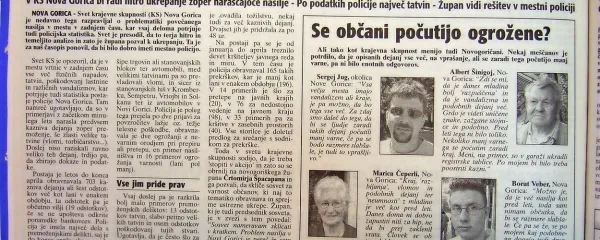 

V Novi Gorici so želeli ukrepati zoper naraščajoče nasilje.