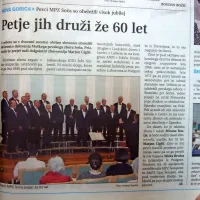 Moški pevski zbor Soča iz Nove Gorice je praznoval 60 let 
delovanja. 