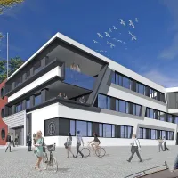 Tako so si računalniško vizualizacijo novega objekta uprave za 
pomorstvo zamislili v Studiu Pirss.