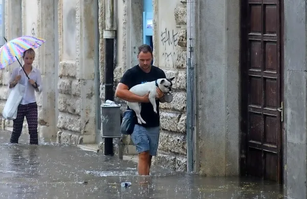 Pulj je bil danes popoldne ponovno pod vodo.