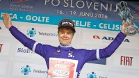 Idrijčan Jan Tratnik je pred dvema letoma na dirki po Sloveniji 
osvojil  modro majico najboljšega v točkovanju gorskih ciljev.  