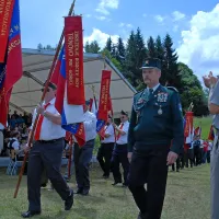 Proslavo sta zaključila mimohod  praporščakov in petje   primorske 
himne.