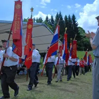 Proslavo sta zaključila mimohod  praporščakov in petje   primorske 
himne.