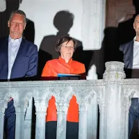 Boris Popovič, Neva Zajc in Mario Steffè (z leve)