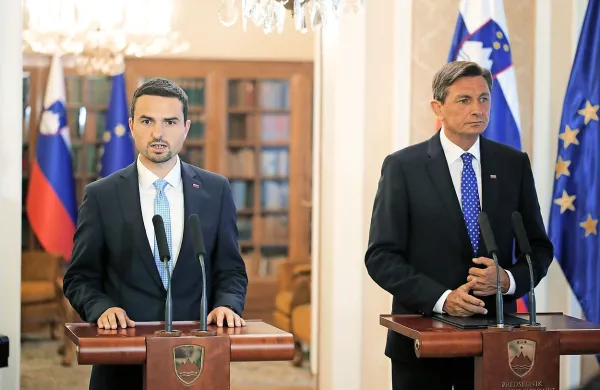 Matej Tonin in Borut Pahor