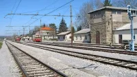 Vodna postaja v Ilirski Bistrici Južna železnica Dunaj-Trst je bila 
temelj vsem ostalim železniškim programom.
