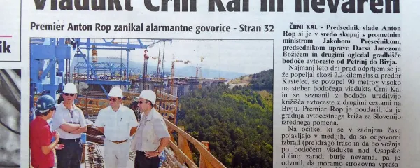 Premier Rop si je ogledal gradbišče primorske avtoceste.