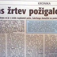 Kras je bil žrtev požigalca.