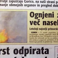 Požar pri Komnu je uničil približno 200 hektarjev grmičevja, trave 
in dreves.