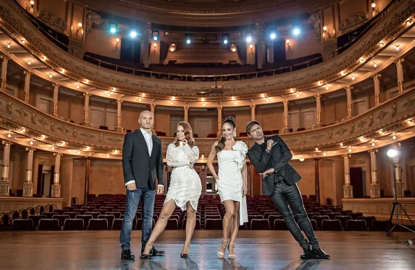 Branko Čakarmiš, Marjetka Vovk, Ana Klašnja in Lado Bizovičar (z 
leve) tudi letos sestavljajo žirijo v šovu Slovenija ima talent.