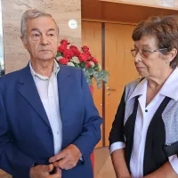 Ožji sorodnik Cirila Zlobca Stojan Zlobec s soprogo.