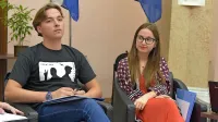 Letošnja dobitnica štipendije Maria-Paula Erizanu je na torkovem 
festivalskem večeru v Trstu nastopila v družbi lanskega štipendista 
Andrija Ljubke iz Ukrajine.