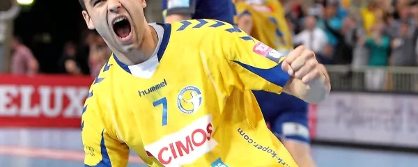 Veselje ob doseženem zadetku v dresu koprskega Cimosa v ligi 
prvakov proti poljskim Kielcam.