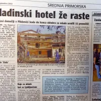 Na Slamčevi domačiji v Pliskovici so gradili mladinski hotel. 