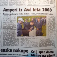 V Avčah so postavili temeljni kamen za gradnjo prve črpalne 
hidroelektrarne pri nas. 