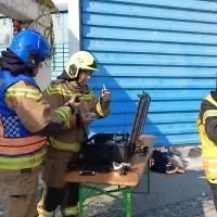 Gasilci idrijske gasilske zveze so postavili tudi štab, od koder so 
vodili in usmerjali vajo.