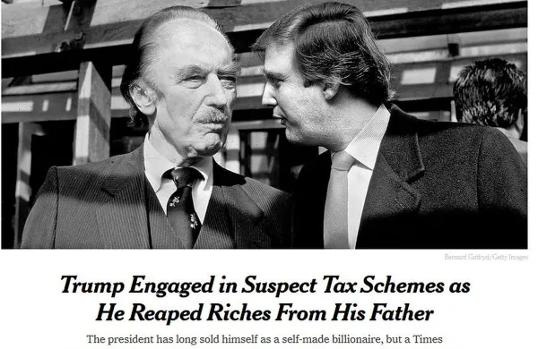 Časopis New York Times objavlja izsledke temeljite preiskave 
financ ameriškega predsednika Donalda Trumpa.